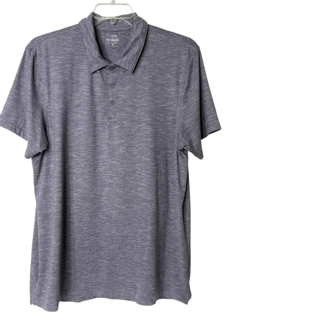 J. Crew Performance Short Sleeve Men's XL Polo Purple/White‎